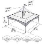 Chapiteaux avec une largeur de 20 pieds