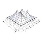 Chapiteaux avec une largeur de 60 pieds