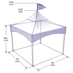 Chapiteaux avec une largeur de 10 pieds