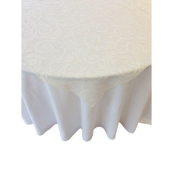 Sur-nappe ivoire en dentelle