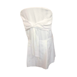 Couvre-chaise blanc avec boucle