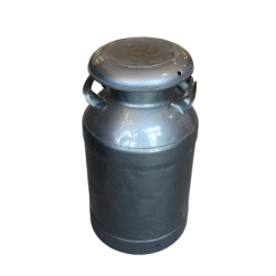 Bidon de lait gris lustr