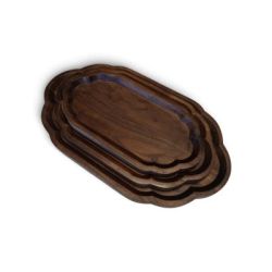 Plateau en bois chantourné 7''x14''