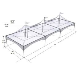 Chapiteau 20x60 avec cts