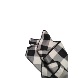 Serviette de table carreaut noir et blanc