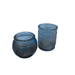 Votive boho bleue