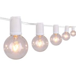 Lumire vintage avec fil blanc 50 pieds