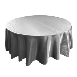 Nappe 120'' ronde Fandango argent