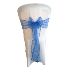 Boucle en organza bleu royal