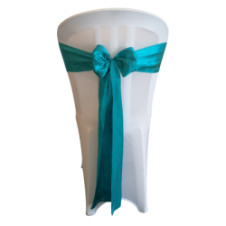 Boucle en satin turquoise