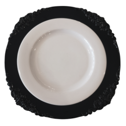 Sous-assiette vintage noire