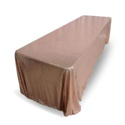 Nappe 90x156 paillette blush