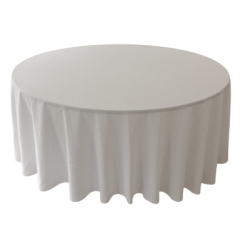 Nappe 114'' ronde blanche