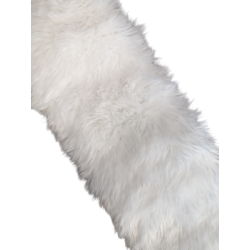 Chemin de table en fourrure blanche 6 pieds