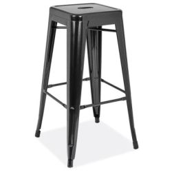 Tabouret en mtal noir