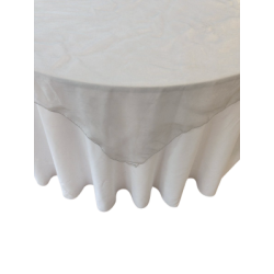 Sur-nappe organza argent