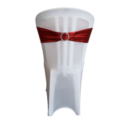 Bandeau en cuirette rouge avec bijou