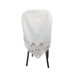 Couvre-dossier ivoire avec broderie