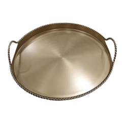 Plateau rond dor torsad 17,5''