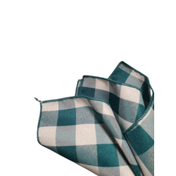 Serviette de table carreaut meraude et blanc