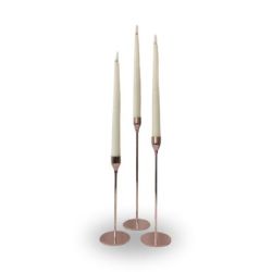 Trio de bougeoirs dor