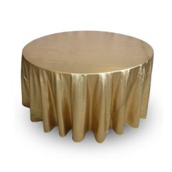Nappe 132'' ronde cuirette dor