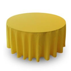 Nappe 114'' ronde jaune