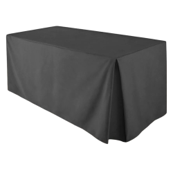 Couvre table noir pour table rectangulaire de 6 pieds