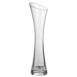 Vase pour rose transparent (ouverture en biais)