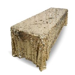 Nappe 90x156 grosse paillette dor