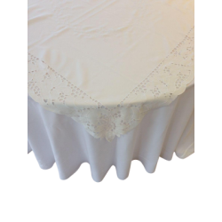 Sur-nappe ivoire avec broderie