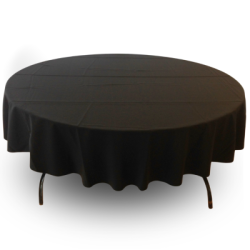 Nappe 90'' ronde noire
