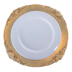 Sous-assiette vintage dor