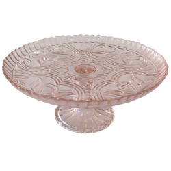 Prsentoir  gteau verre vintage blush 10''