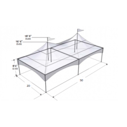 Chapiteau 20x50 avec cts
