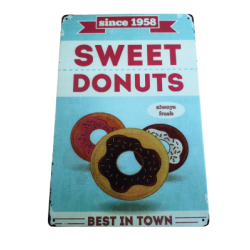 Affiche mtallique vintage (plusieurs modles)