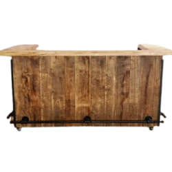 Bar rustique industriel avec lumire