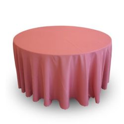 Nappe 120'' ronde vieux rose