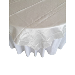 Sur-nappe 60x60 satin floral blanche
