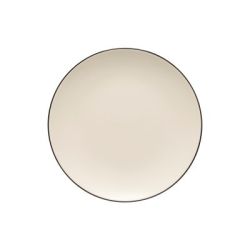 Assiette Augusta crème avec ligne noire 10,5''