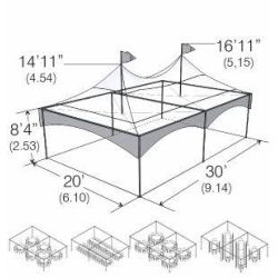 Chapiteau 20x30 avec cts