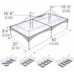 Chapiteau 20x40 avec cts