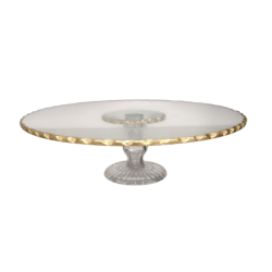 Prsentoir  gteau en verre tournant 13''