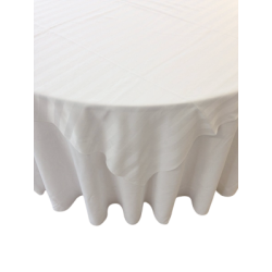 Nappe 68x68 blanche avec rayure
