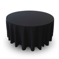 Nappe 120'' ronde noire