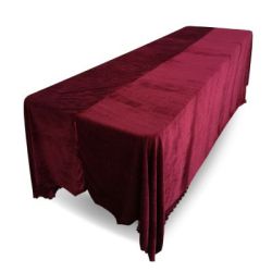 Nappe 90x156 velours bourgogne