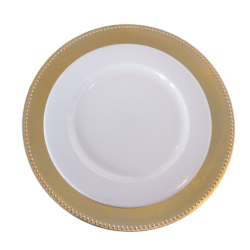 Sous-assiette dor picot