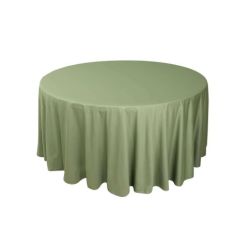 Nappe 120'' ronde peau de soie dusty green