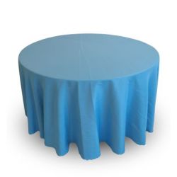 Nappe 120'' ronde bleu ciel