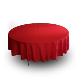 Nappe 90'' ronde rouge cerise